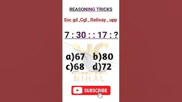 SSC GD Reasoning /number analogy/#rwa #gk #sscgdrojgarwithankit #shortsfeed #viral #ssccgl #uppolice