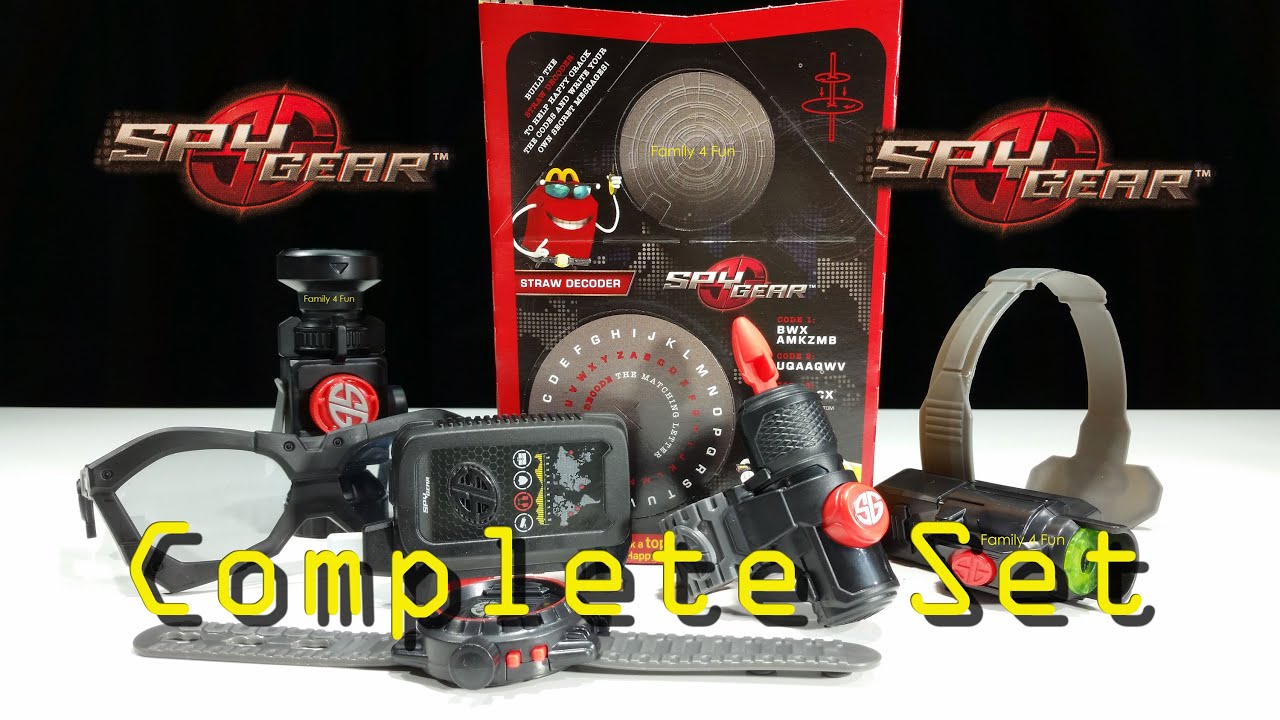 McDonald's Happy Meal Toy Spy Gear Complete Set of 6 Family 4 Fun