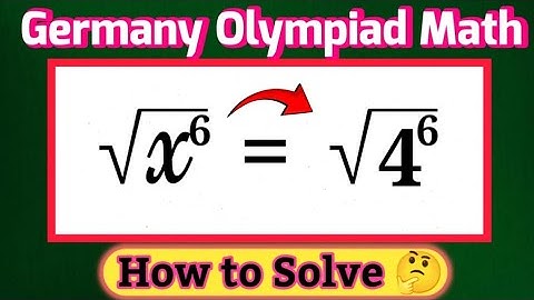 Germany | Can you solve this? | maths olympiad Exponential algebra problem 