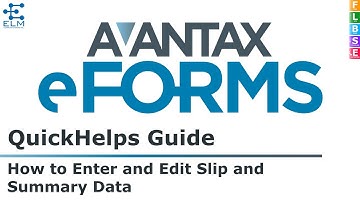 AvanTax eForms: How to Edit and Edit Slip & Summary Data