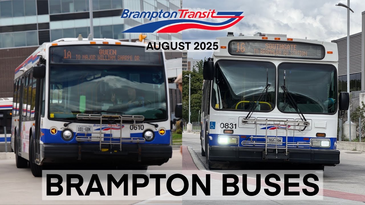 Brampton Transit Buses at Bramalea Station - August 2025