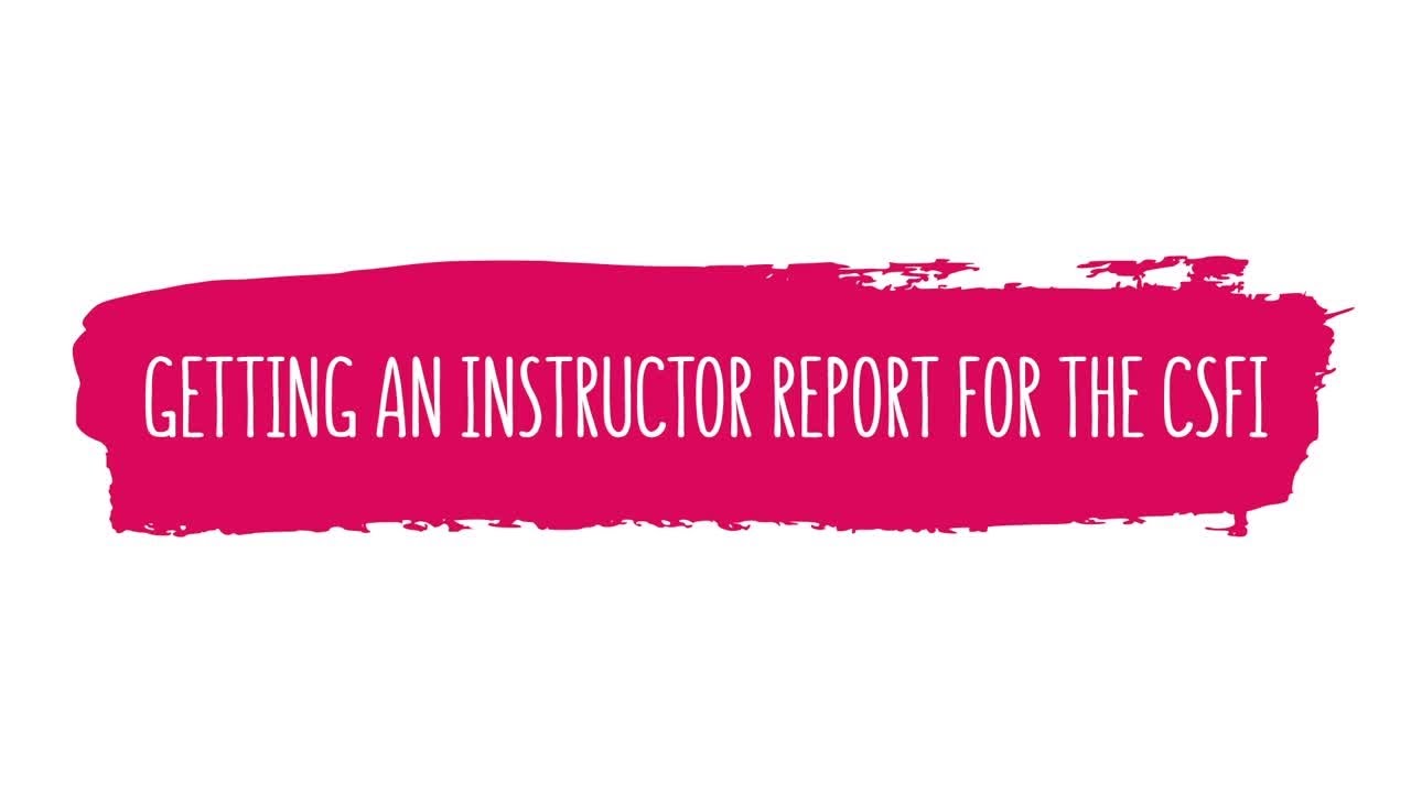 Getting an Instructor Report for the CSFI textbooks sell