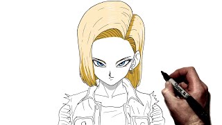 How To Draw Android 18 Step By Step Dragon Ball