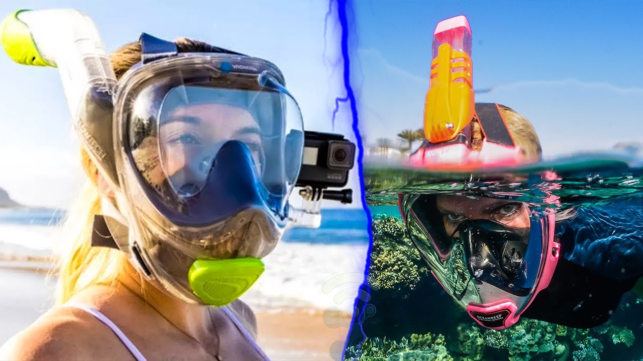 Outer Limits Full Face Snorkel Mask Adult GoPro Compatible Snorkel Gear FullFace Snorkel Mask with Carrying Bag Included Fog Free Panoramic Views with Easy Breathe Design and Longer Snorkel 