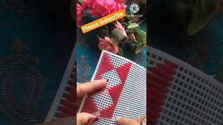 Plastic Canvas Design 🥰 Woolen Craft Ideas #shorts #woolencraftideas #plasticcanvas #tablemat