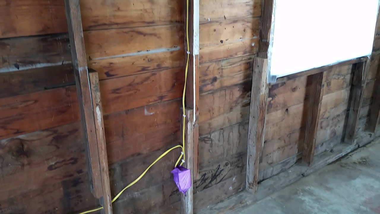 Spray foam insulation prep work