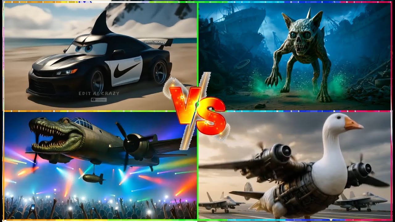 🔥EPIC BATTLE: SUPERCAR 🏎️ VS MUTANT CAT 🐱💀 VS CROCODILE JET 🐊✈️ VS ARMORED GOOSE 🦢💣 WHO WINS?!⚔️🔥