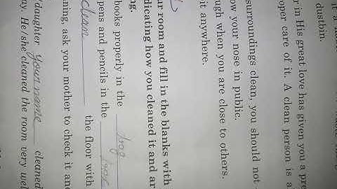 Keeping clean activity