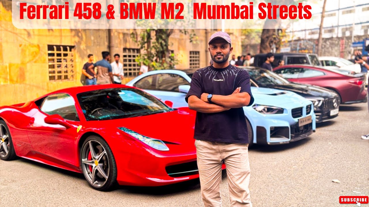 Ferrari 458 & BMW M2 | Mumbai Streets 🏎️🔥 #carvlog #carspotting 