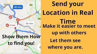 How to Share or send current location with Google maps or Whatsapp or Waze screenshot 2