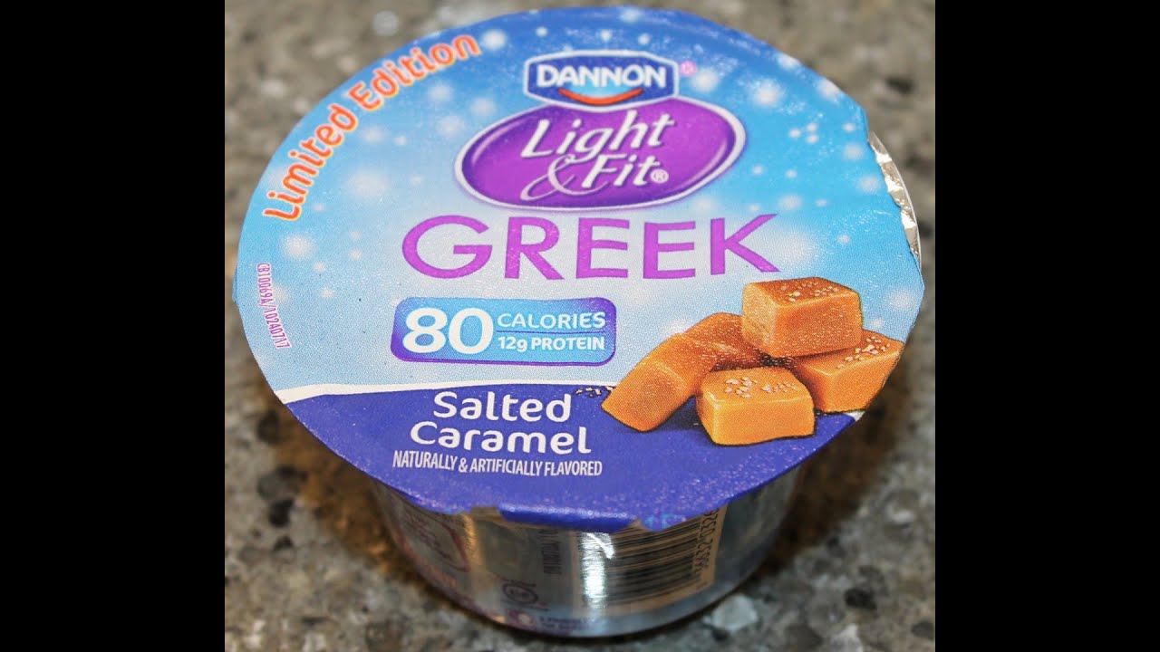 Dannon Light & Fit Salted Caramel Review YouTube