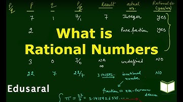 What is Rational Numbers | Rational Numbers  | Ch -1/ 1.1 - 8th NCERT | Edusaral