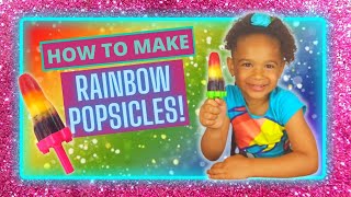 How To Make Rainbow Popsicles | DIY Cocomelon Healthy Fresh Fruit Ice Pop For Kids