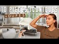 10 pieces de designer ICONIQUES + DUPES