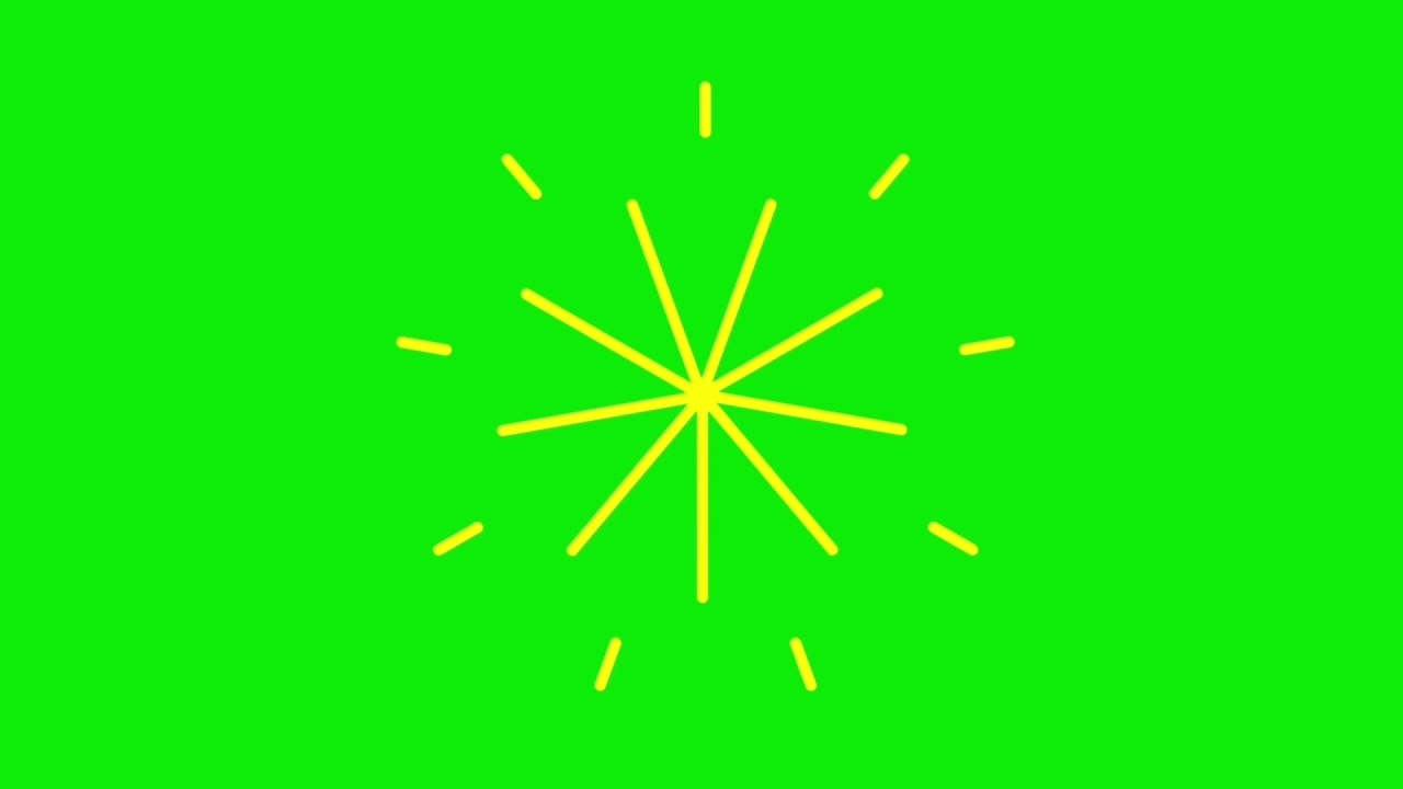 Circle Burst Green Screen 4k Video