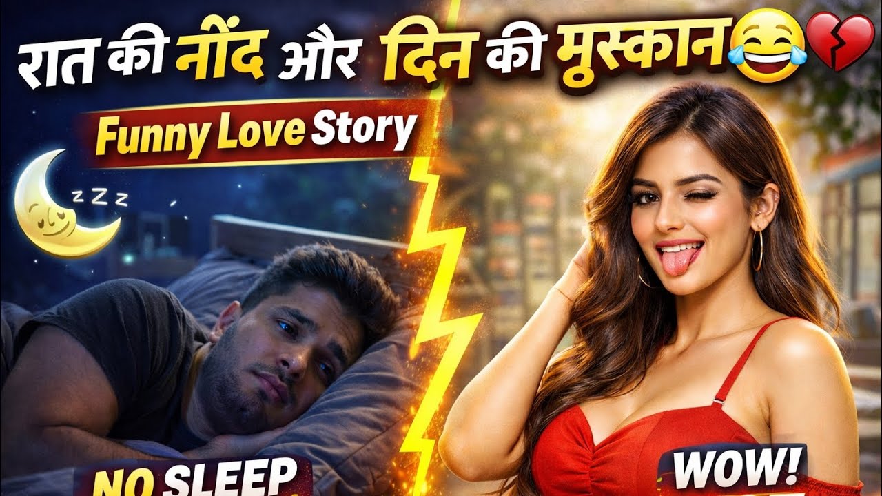  रात की नींद और दिन की मुस्कान 😂💔 | Funny Love Story | shalu prank | prank fun2r | couple funny talk