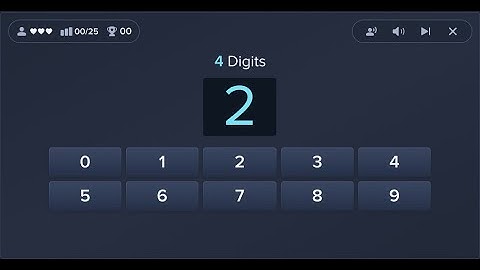 Verbal Short Term Memory Test: Digit Span