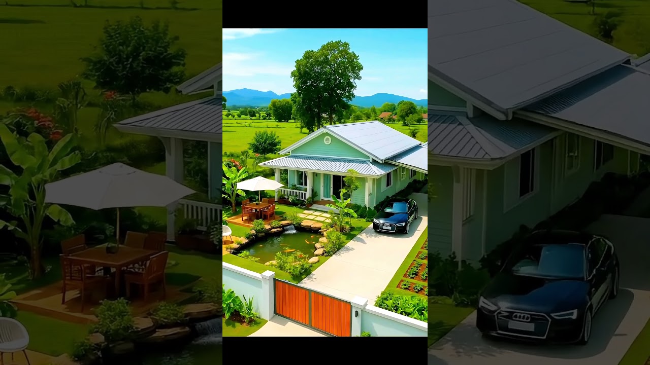 Tranquil Single-Story Home Design | Perfect Relaxing Exterior