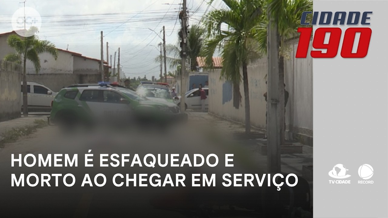 Homem é esfaqueado e morto ao chegar em serviço; policial viu a cena e matou agressor | Cidade 190