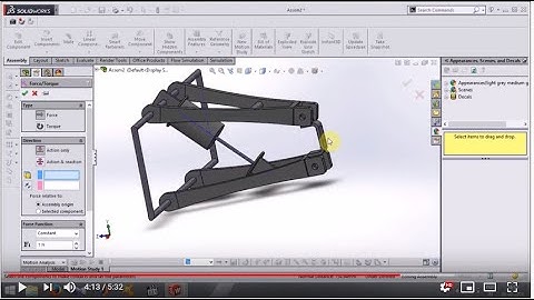 Suspension motion analysis in solidworks