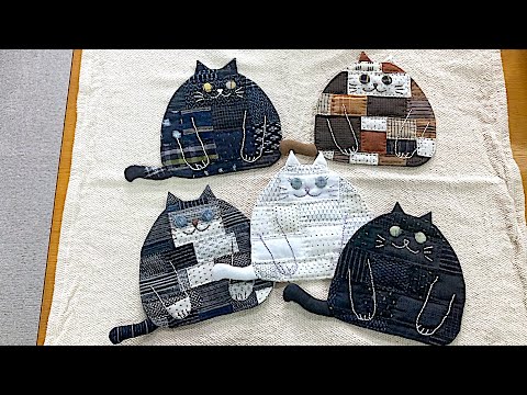 作家作品オーダーメイド ベルト パッチワーク 猫柄 作家作品オーダーメイド ベルト パッチワーク 猫柄