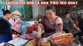 🟢Bất ngờ "Đại gia đội nón lá" chơi lớn mua 31kilogam heo quay Kim Mai