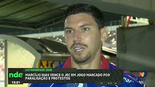 Marcílio Dias vence o JEC em jogo tenso e com protestos na Arena