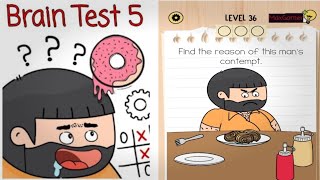 Brain test 5 level 36 gameplay walkthrough solution 