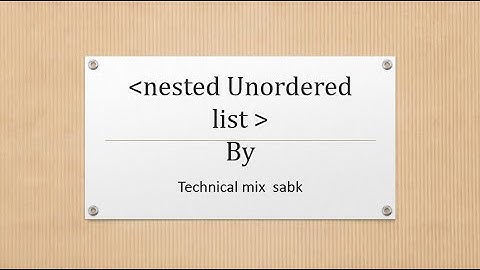 24.Nested unordered list in html  hindi/urdu