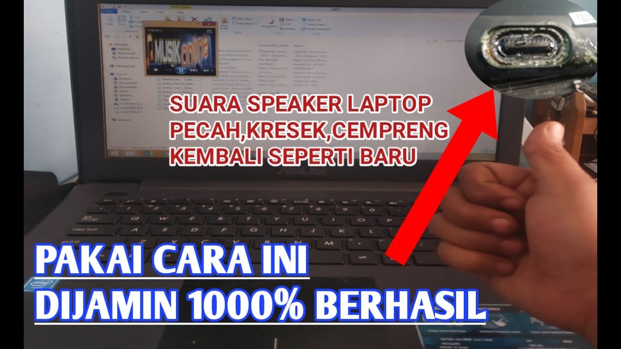 Cara atasi speaker laptop notebook suara PECAHSEMBERCEMPRENGKRESEK