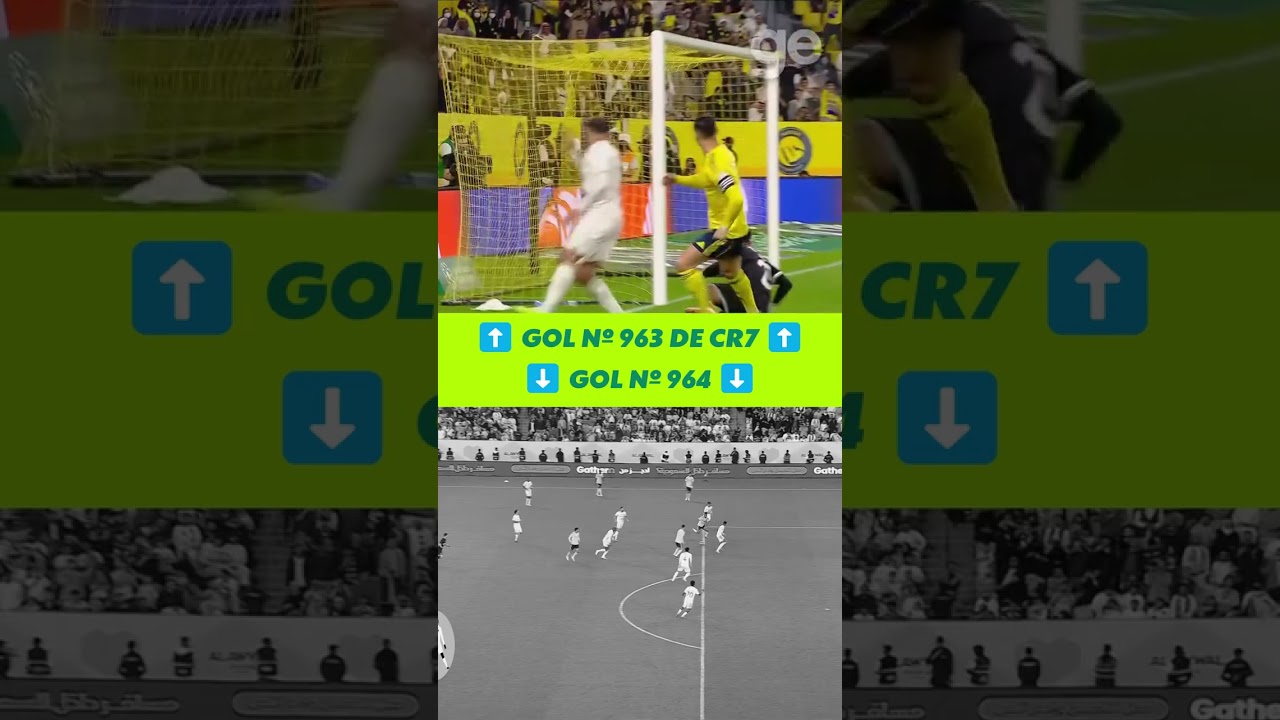 🤖 CRISTIANO RONALDO MARCOU DUAS VEZES NA GOLEADA DO AL-NASSR SOBRE O AL-HAZEM | #shorts | ge.globo