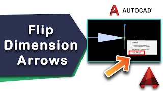 How to flip dimension arrows in AutoCAD