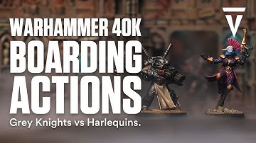 *NEW* Grey Knights vs Harlequins: Boarding Actions Warhammer 40K Battle Report!
