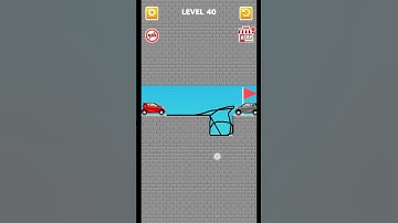 Draw Bridge game play level 40 Shots Viral Trending game 🎮🎯