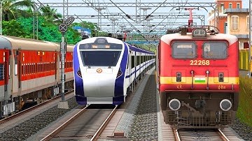 TEJAS OVERTAKE VANDE BHARAT EXP | BUMPY RAILROAD | RAILWORKS TRAIN SIMULATOR GAME PLAY | NTG GAMING