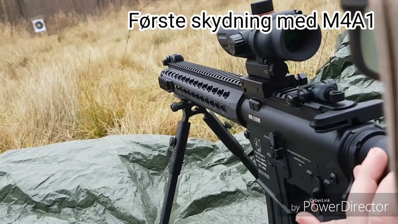 First shooting with Colt M4A1 long keymod Cybergun