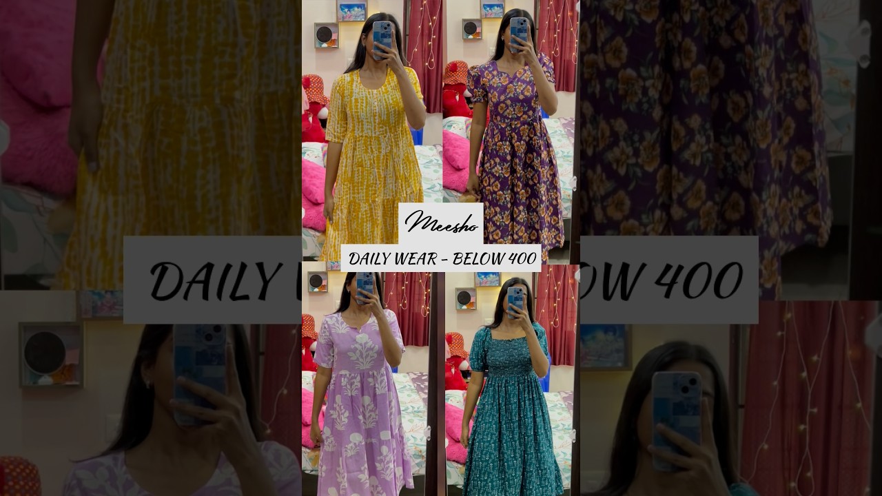 Daily Wear From Meesho Below 500|Dress Review|work from home dresses for women