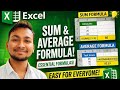 Excel Basics: SUM & AVERAGE Formula Explained Step-by-Step