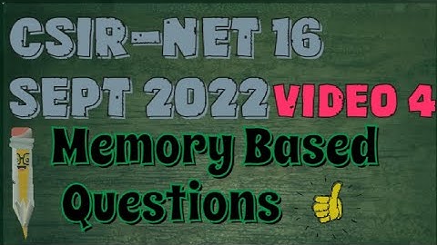 CSIR-NET_16Sept 2022 l Memory Based Questions l Easy & Best explanation l @Kibaba Maths Tutorials