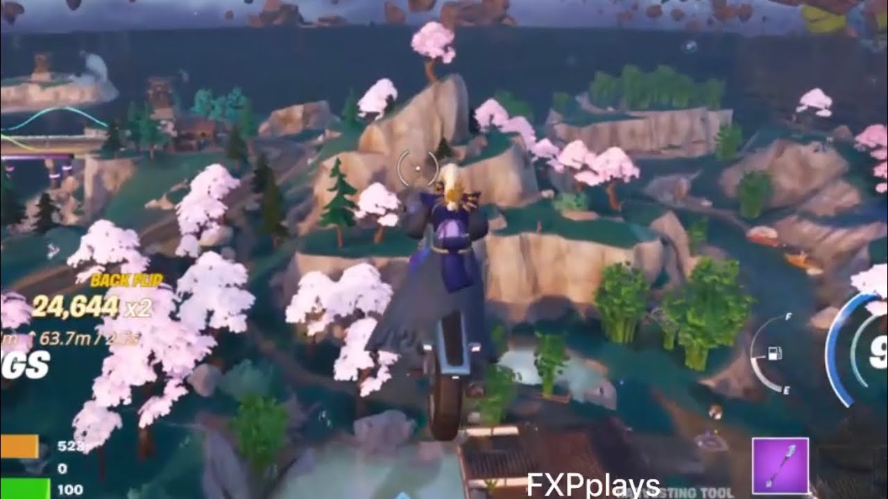 Score Trick Points on a bike Fortnite