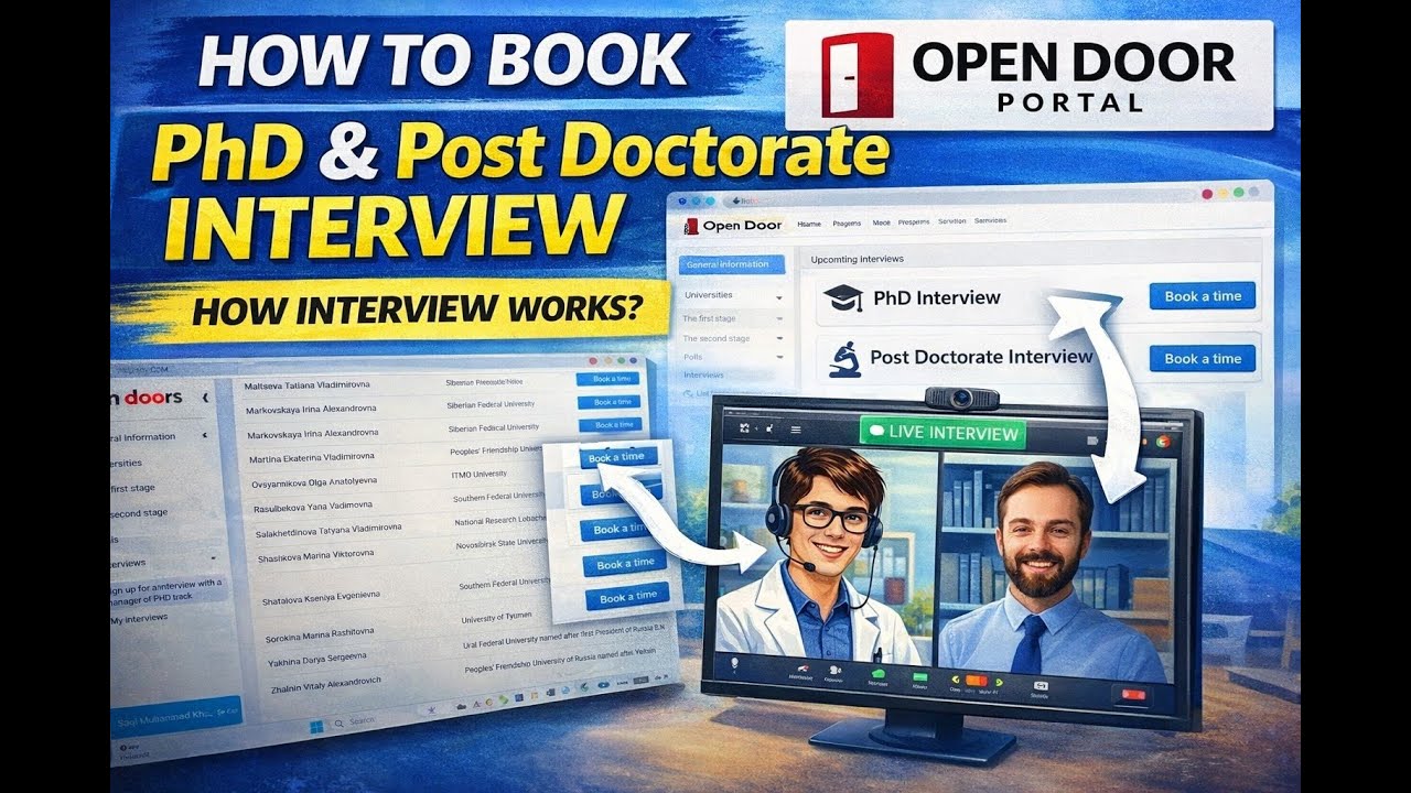 PhD & Post Doctorate Interview on Open Door Portal | How Booking Works + Interview Tips