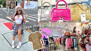 thrift + vintage shopping in brooklyn ⭐️spend the day with me :)