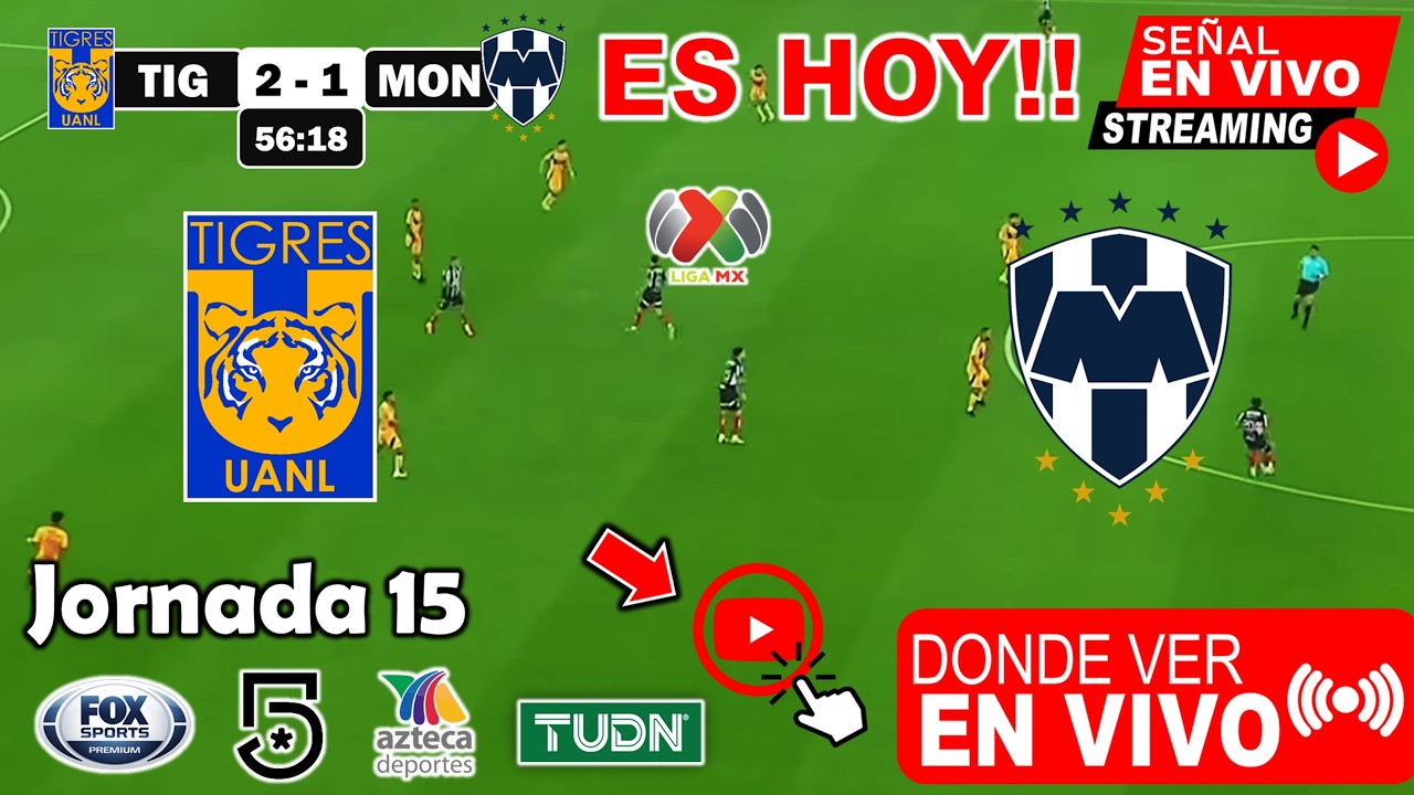 Tigres vs. Monterrey en vivo, Donde ver, A que hora juega Tigres vs ...