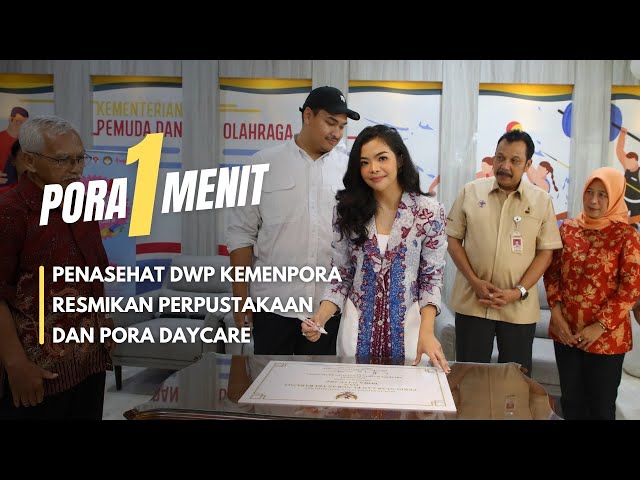 Penasihat DWP Kemenpora Niena Kirana Meresmikan Perpustakaan Pungkas Tri Baruno dan Pora Daycare class=