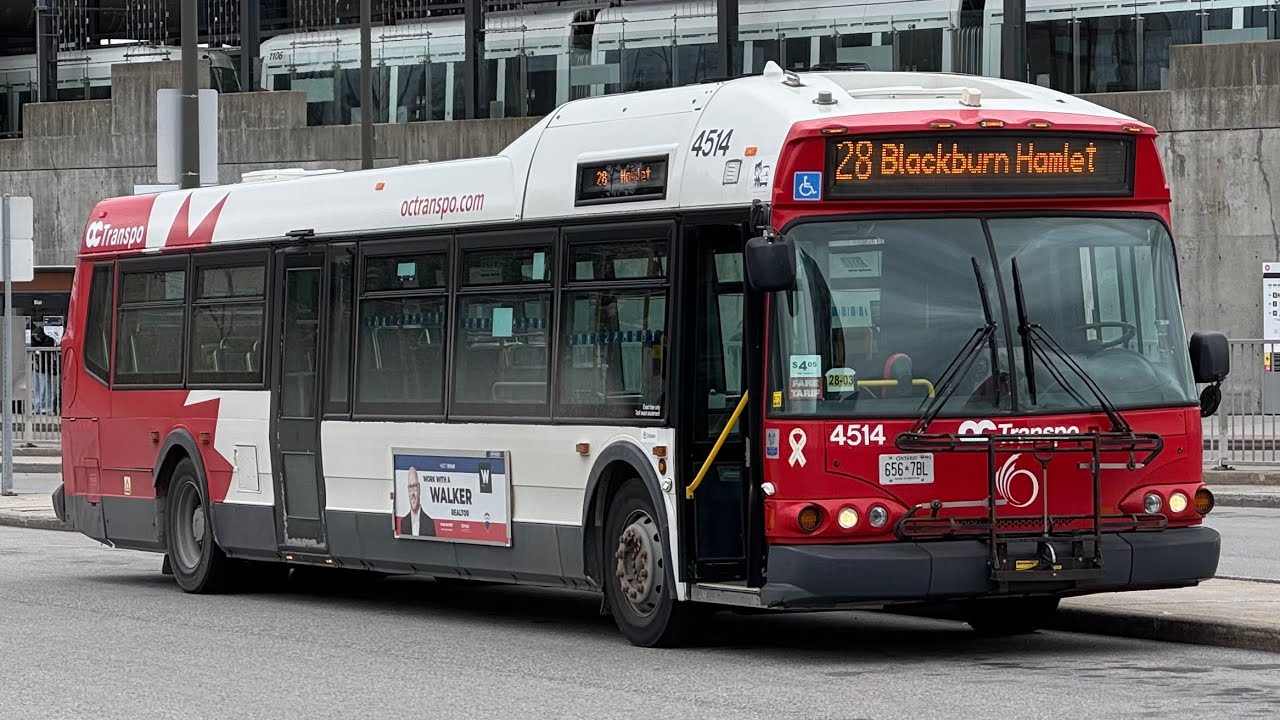 [4K] OC Transpo - Blair Station (New Flyer D40i 4514) - YouTube