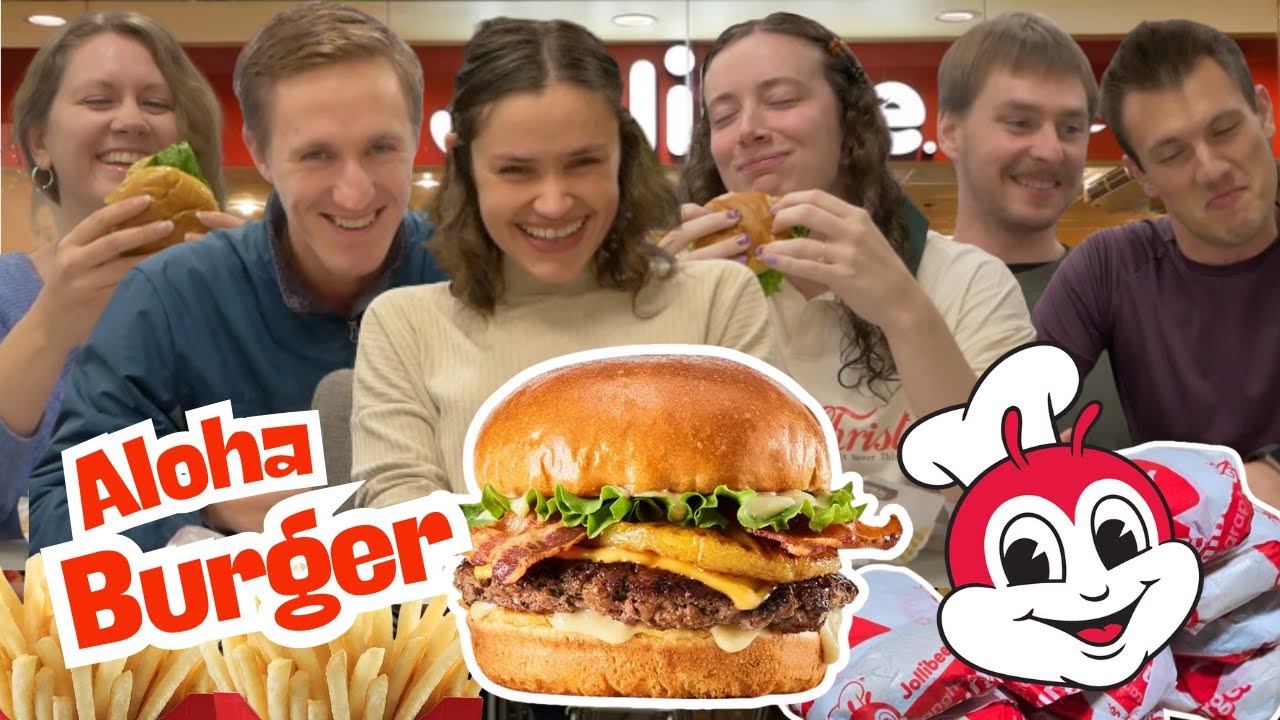 Канадцы впервые пробуют бургер «Алоха» от Jollibee!
