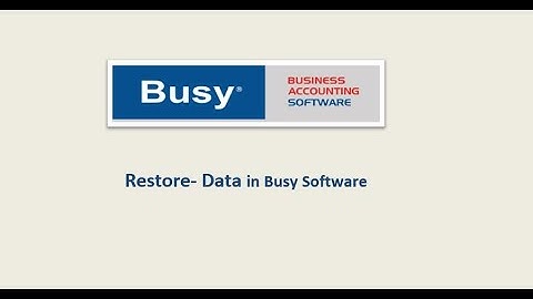 How To Restore Data in Busy Software I in Nepali Language