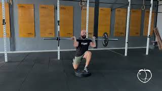 Barbell Front Rack Deficit Reverse Lunge