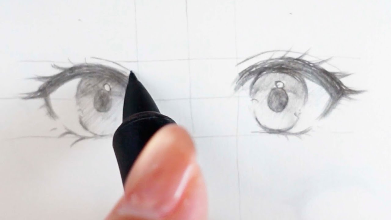 左目】の描き方。女の子の目の描き方。How to Draw Eyes in Japanese