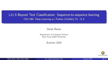 L11.5-1: Sequence-to-Sequence Learning, using RNN encoder/decoder